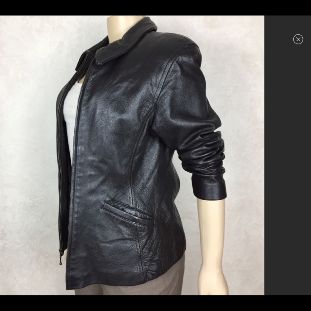 🖤Wilson’s Black Leather Jacket "Whitney Houston" Sexy Women’s S Y2k VTG